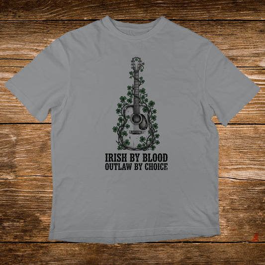 Irish By Blood Outlaw By Choice Guitar Shamrocks product type