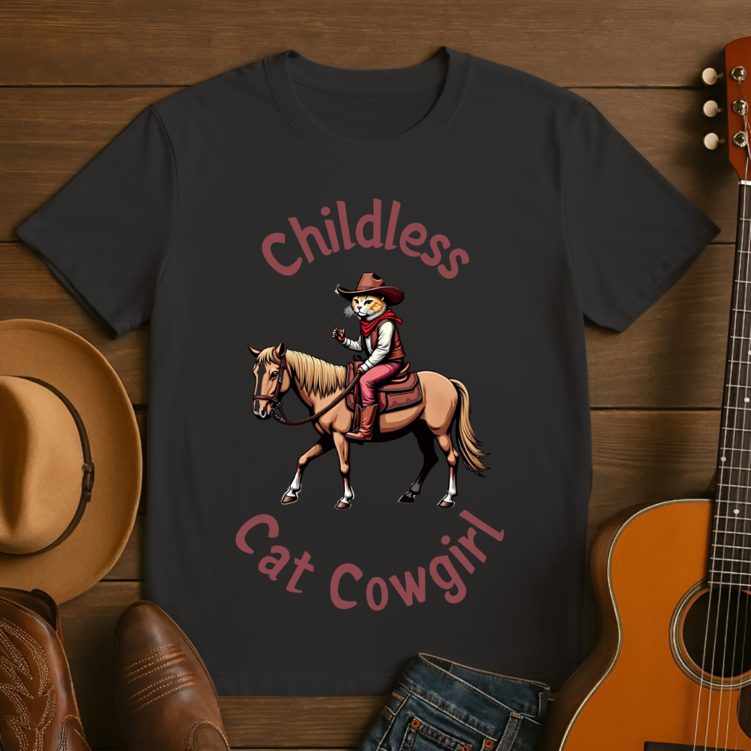 Childless Cat Cowgirl T-Shirt