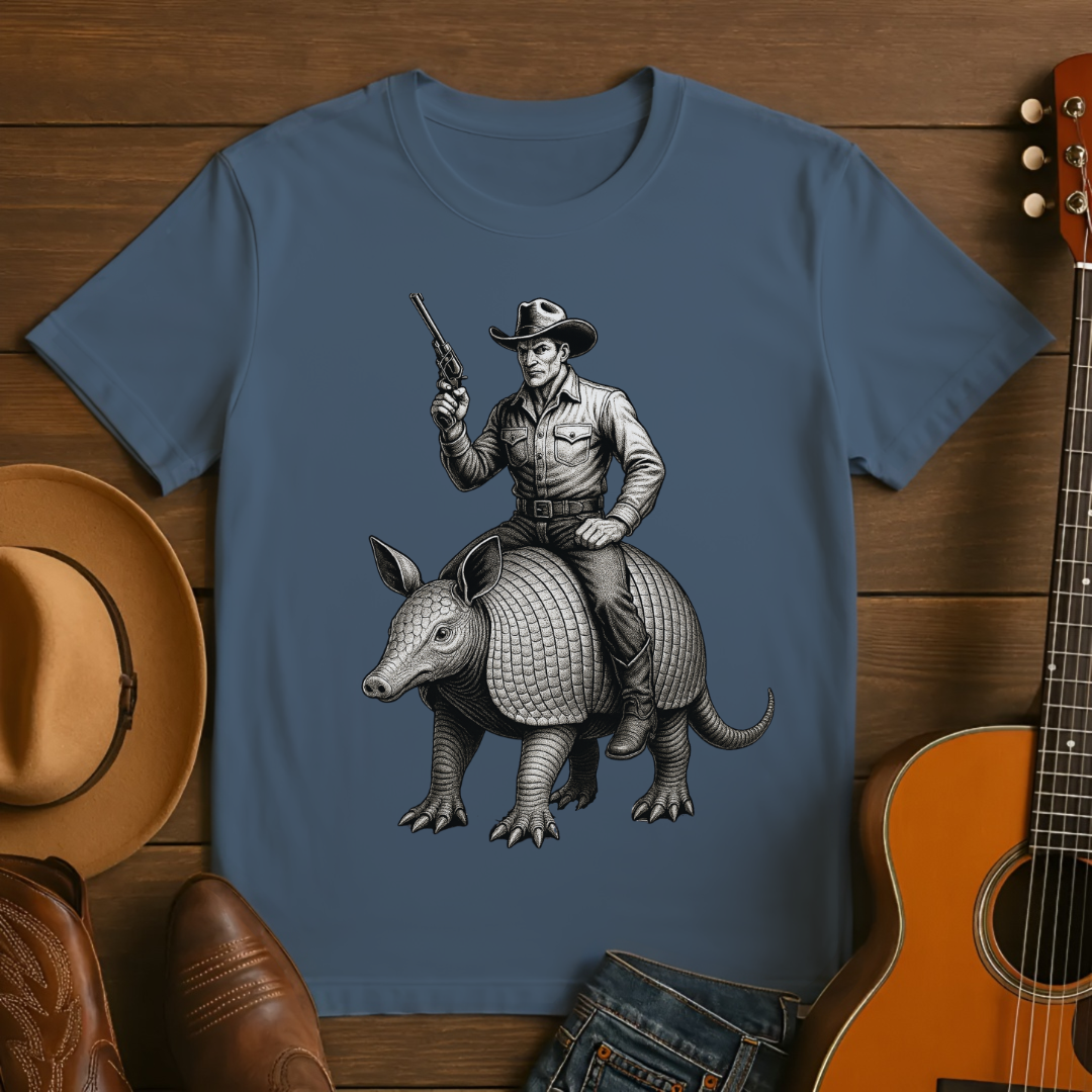 Cowboy Riding an Armadillo T-Shirt