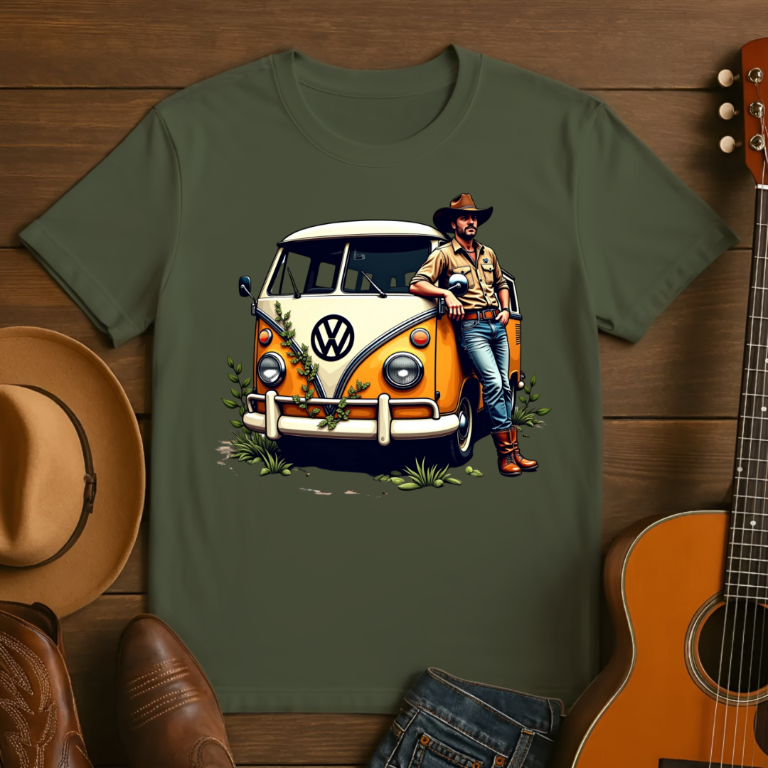 Vintage VW Bus & Cowboy T-Shirt