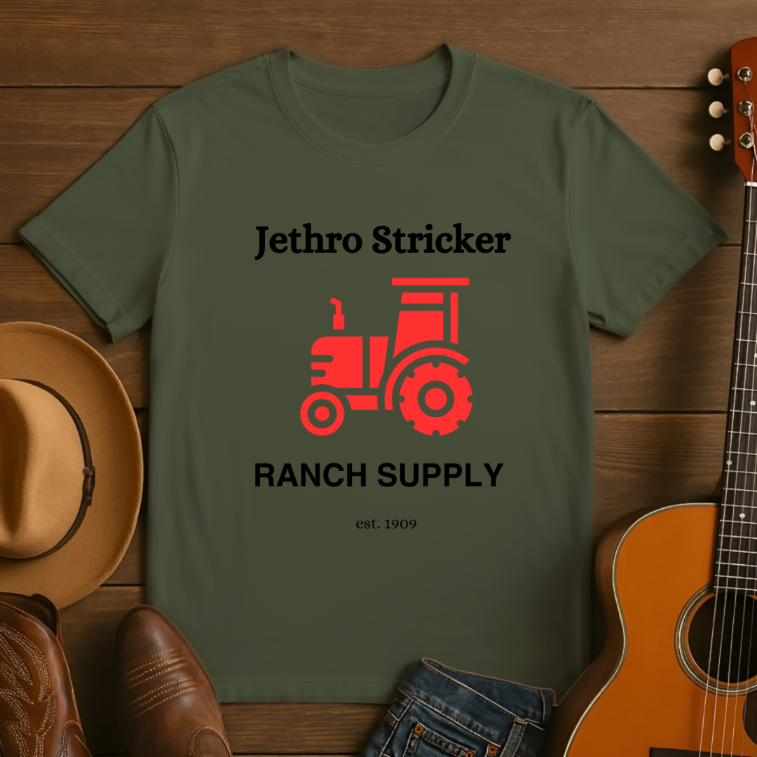 Jethro Sticker Ranch Supply t-shirt
