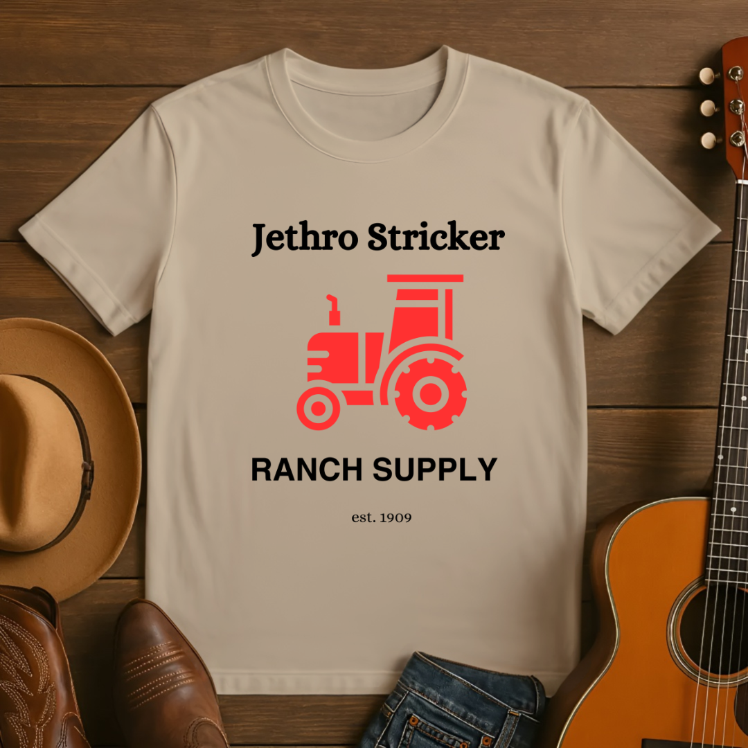 Jethro Sticker Ranch Supply t-shirt