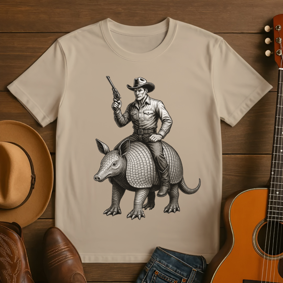 Cowboy Riding an Armadillo T-Shirt