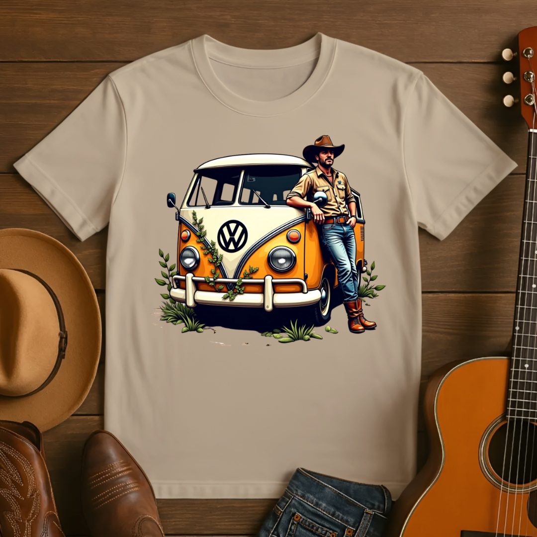 Vintage VW Bus & Cowboy T-Shirt