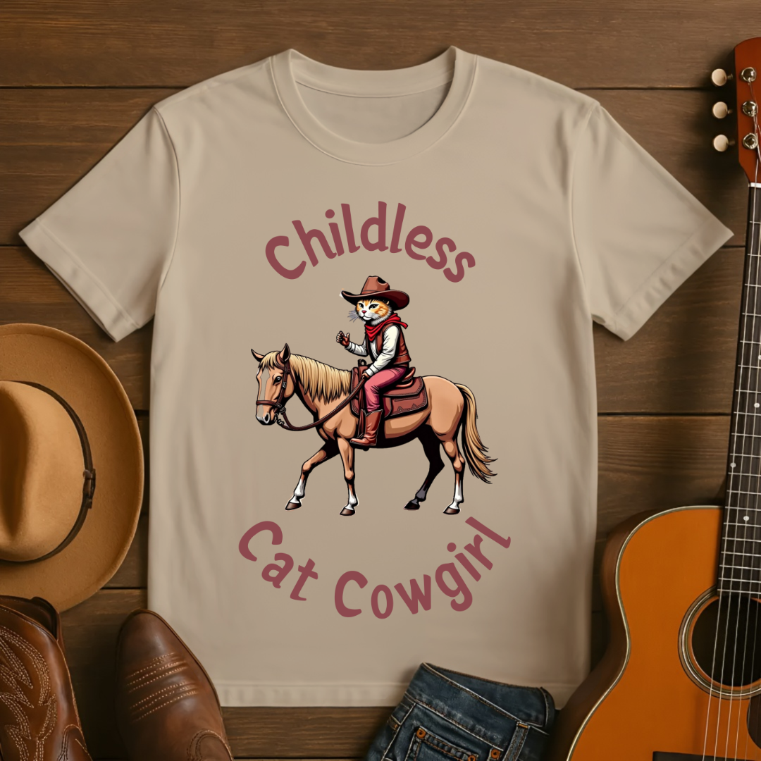 Childless Cat Cowgirl T-Shirt