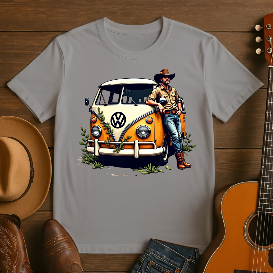 Vintage VW Bus & Cowboy T-Shirt