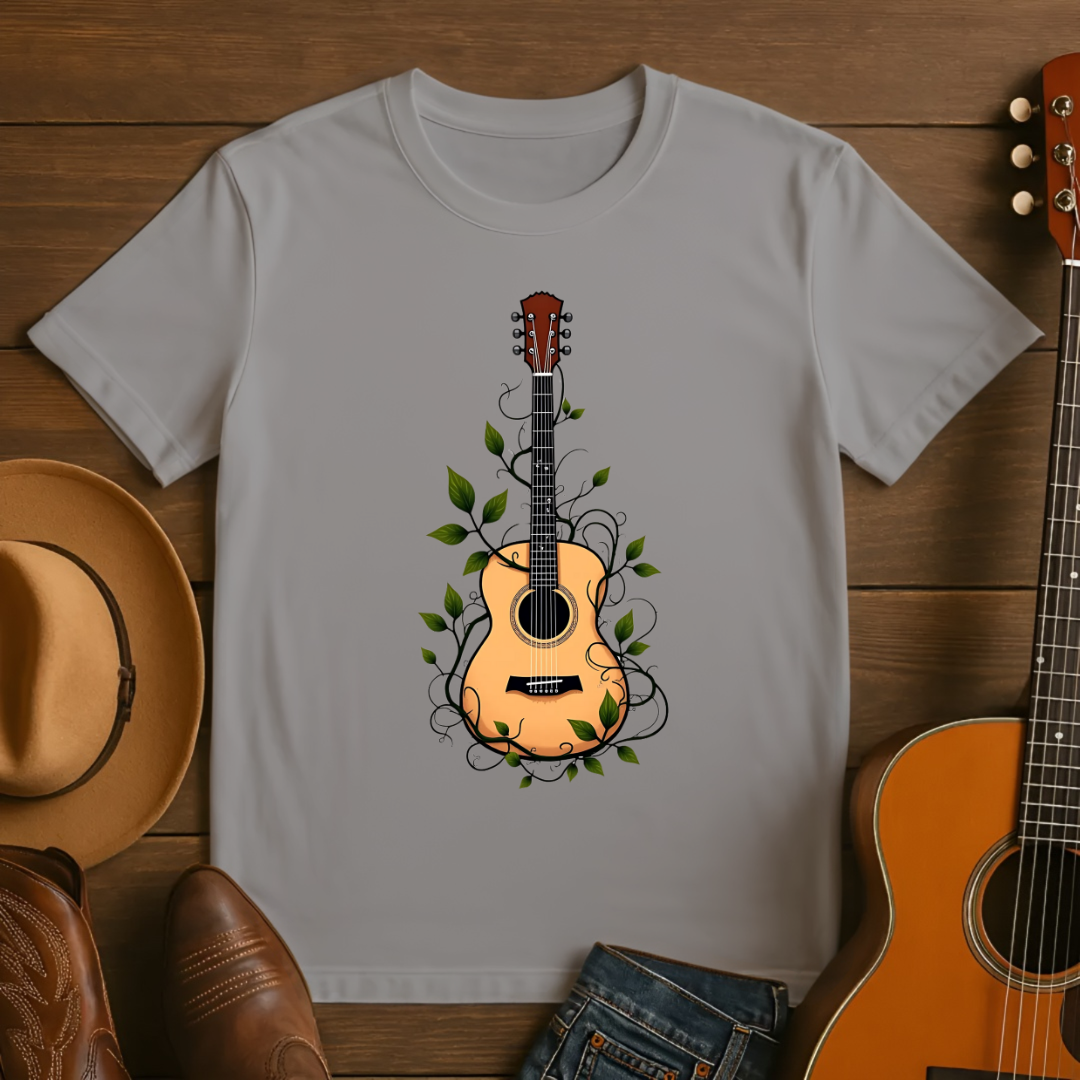 Acoustic Guitar with Vines T-Shirt