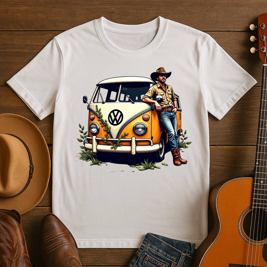 Vintage VW Bus & Cowboy T-Shirt
