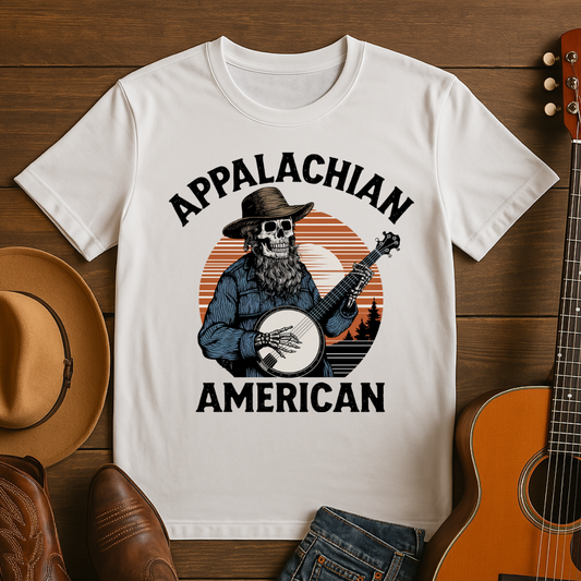 Appalachian American: Born of Strings and Stone t-shirt