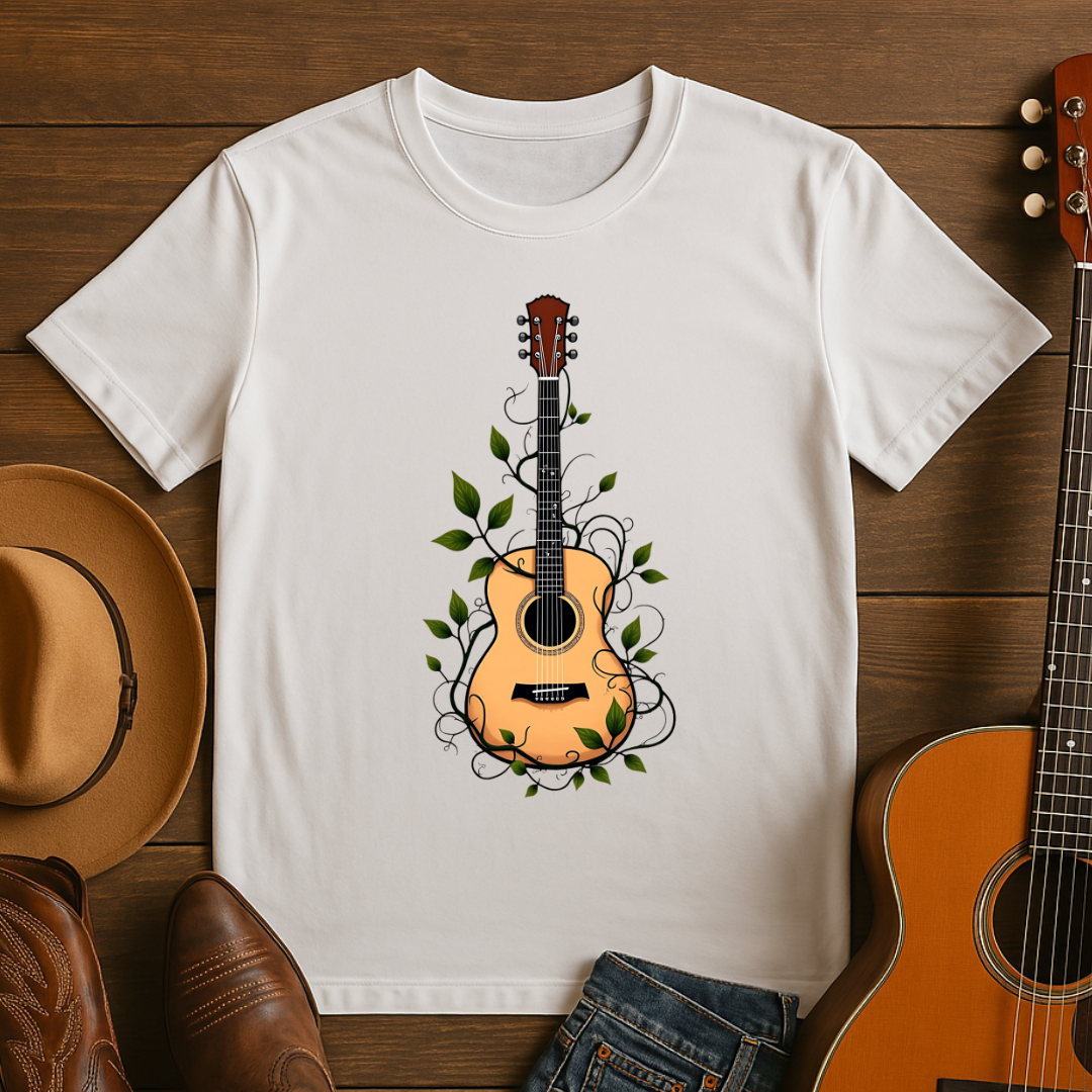 Acoustic Guitar with Vines T-Shirt