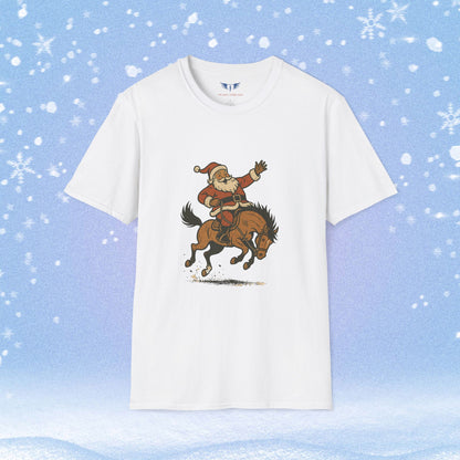 Santa on a Bronco Holiday Tshirt