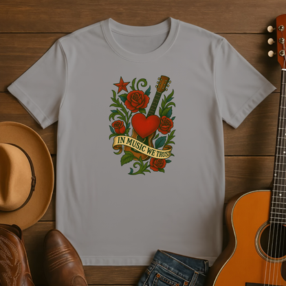 Tattoo Style In Music We Trust Tshirt