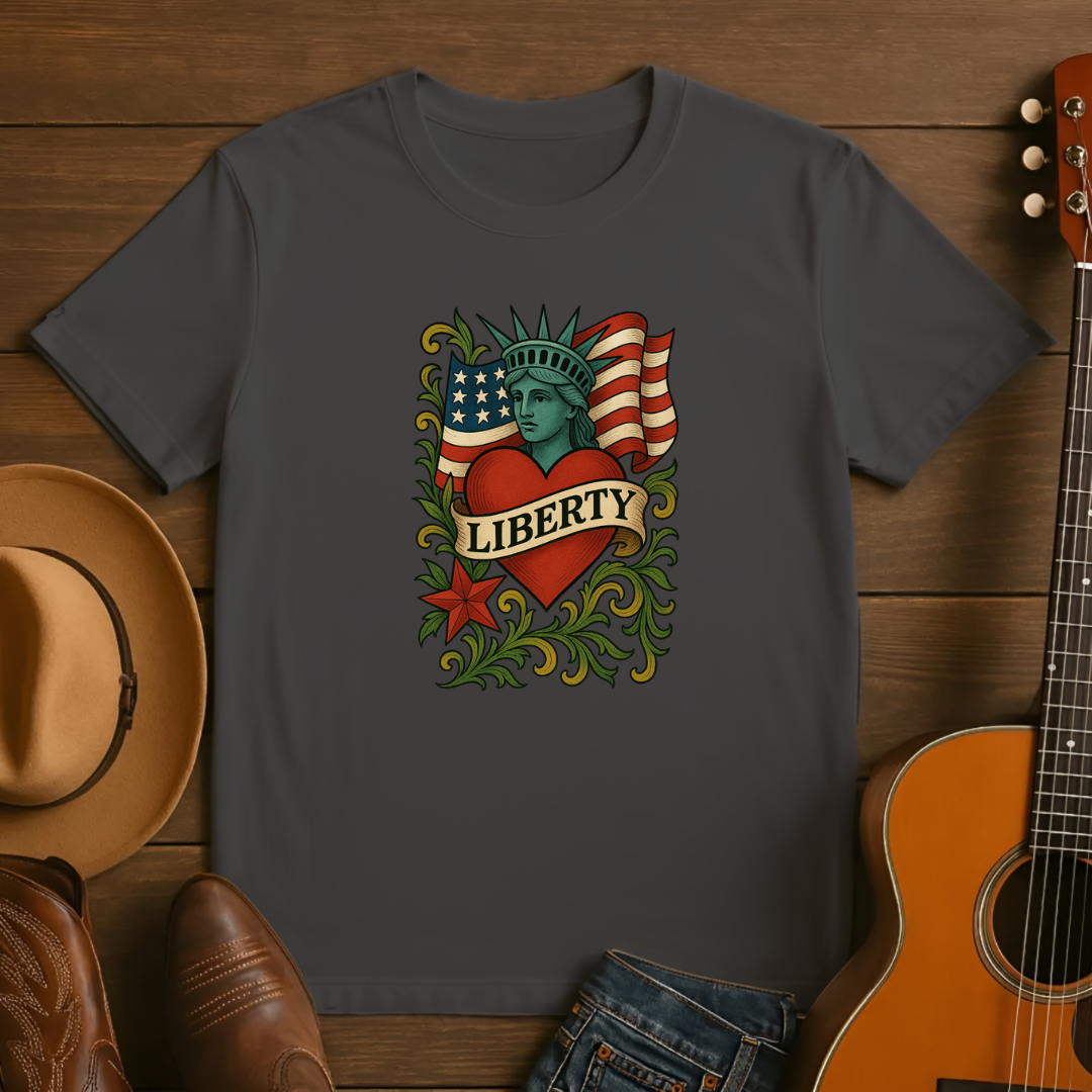 Tattoo Style Lady Liberty Tshirt