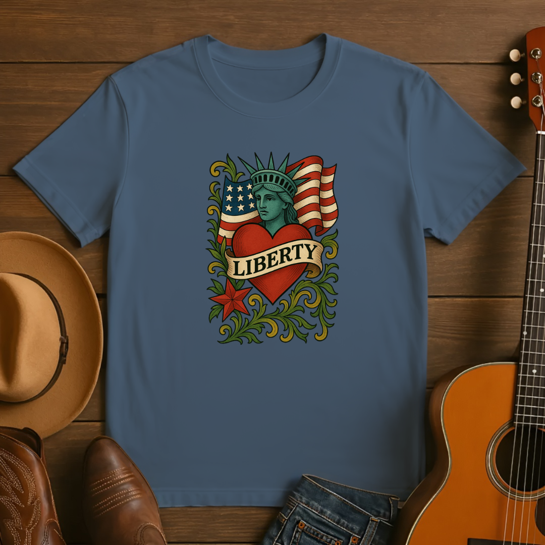 Tattoo Style Lady Liberty Tshirt