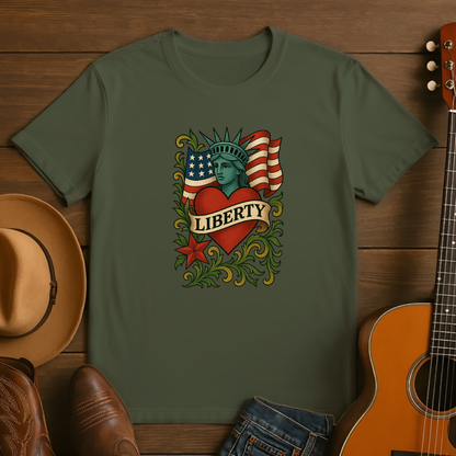Tattoo Style Lady Liberty Tshirt