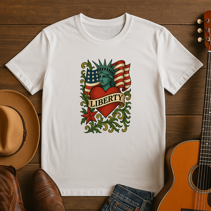 Tattoo Style Lady Liberty Tshirt