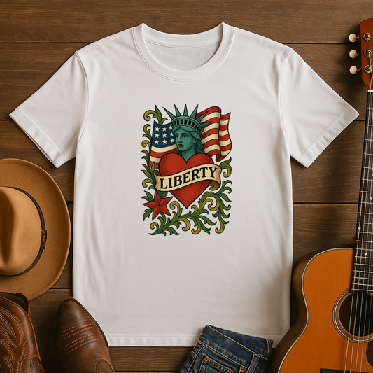 Tattoo Style Lady Liberty Tshirt