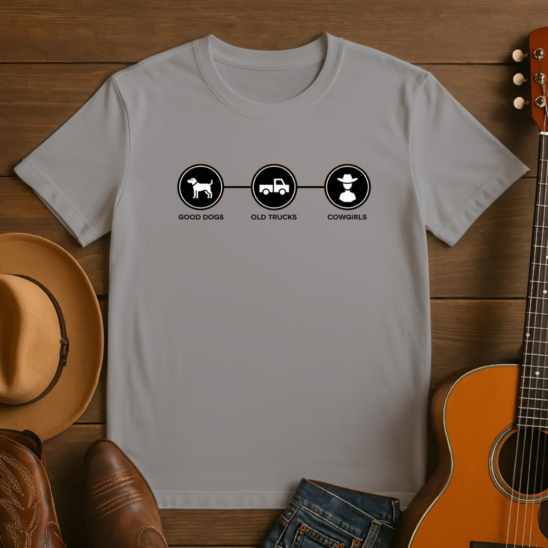 Good Dogs, Old Trucks & Cowgirls Tshirt