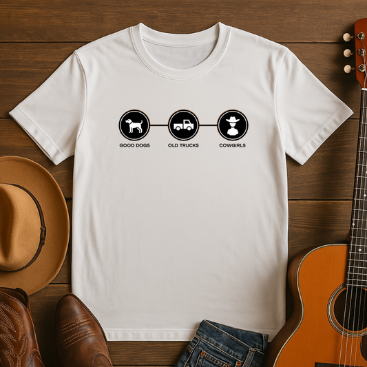 Good Dogs, Old Trucks & Cowgirls Tshirt