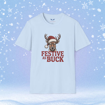 Festive as Buck Christmas Tshirt