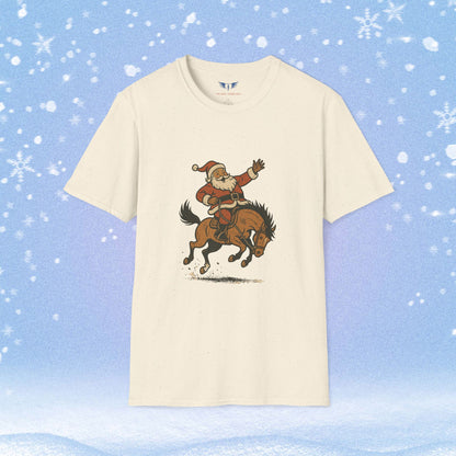 Santa on a Bronco Holiday Tshirt