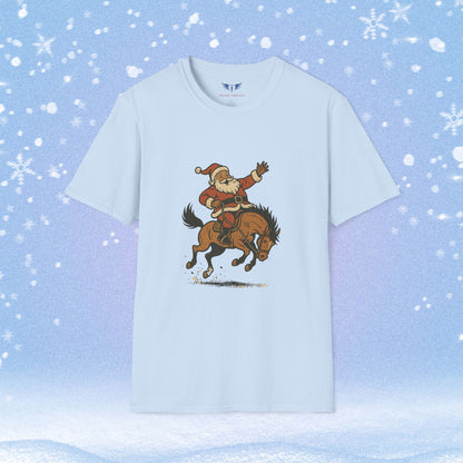 Santa on a Bronco Holiday Tshirt