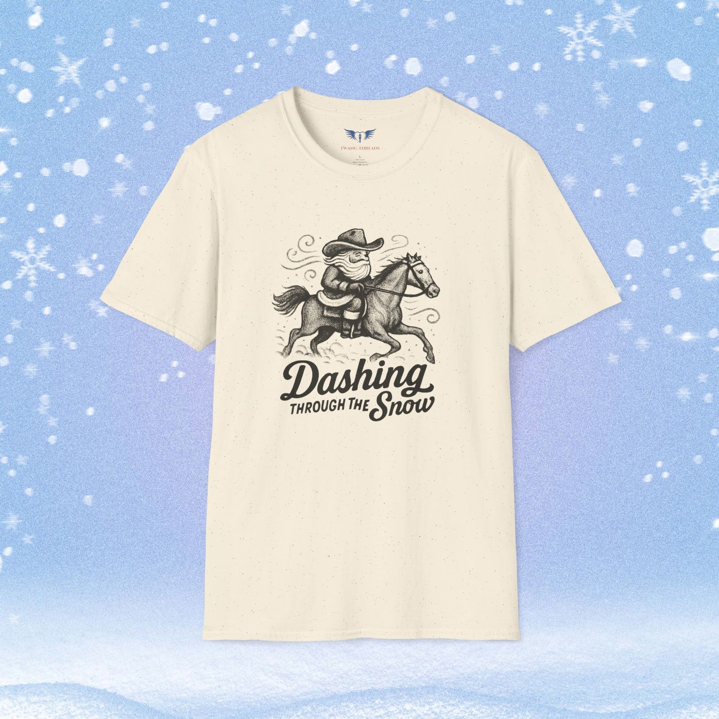 Dashing Through the Snow with Santa on Horseback Tshirt