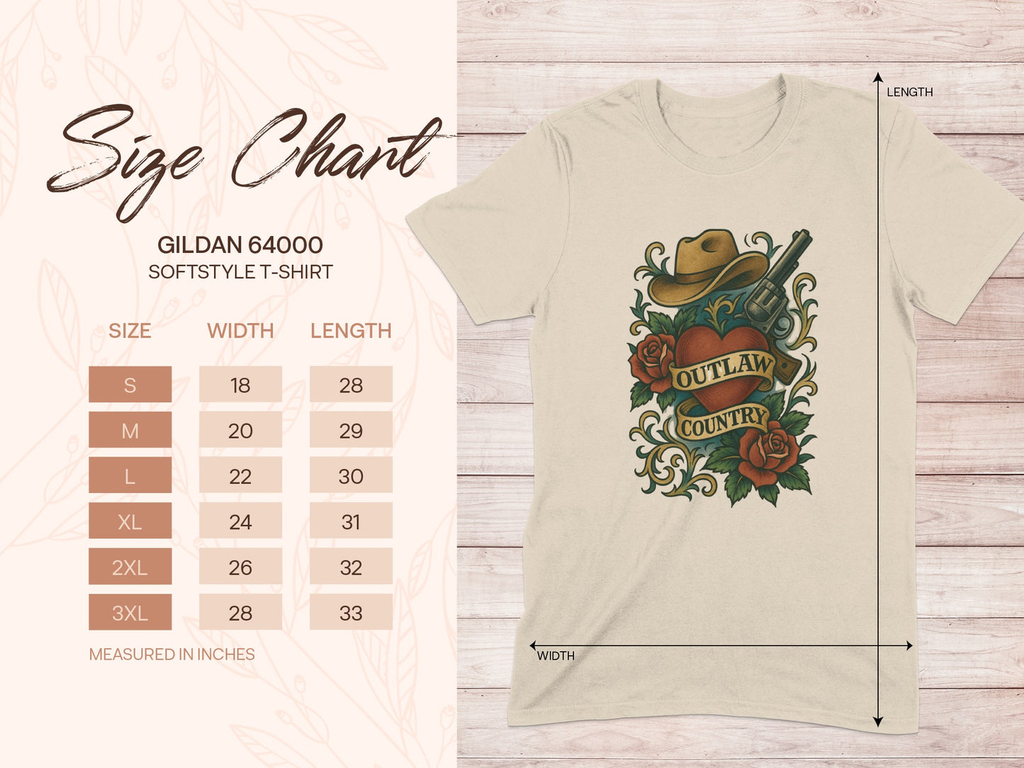 Outlaw Country Softstyle T-Shirt Gildan 64000