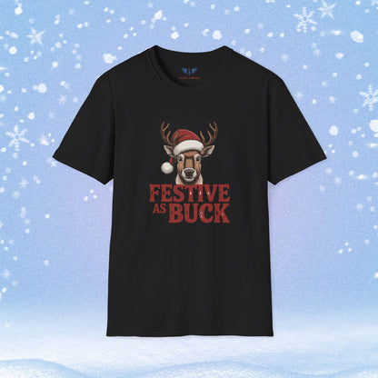 Festive as Buck Christmas Tshirt