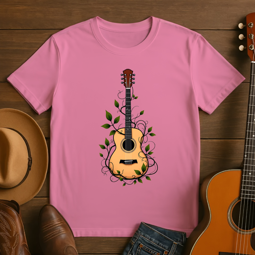 Acoustic Guitar with Vines T-Shirt