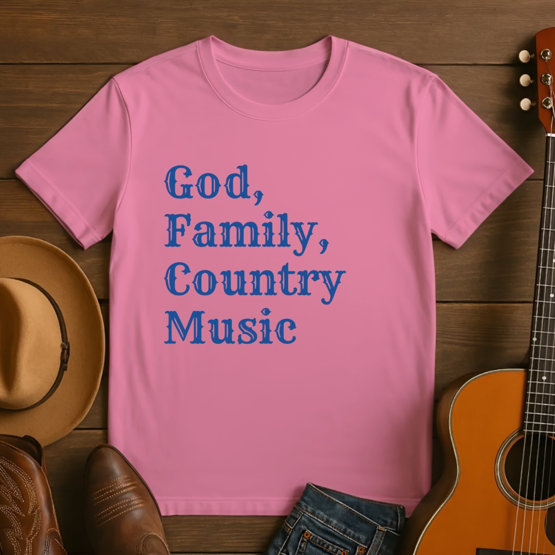 God, Family, Country Music T-Shirt