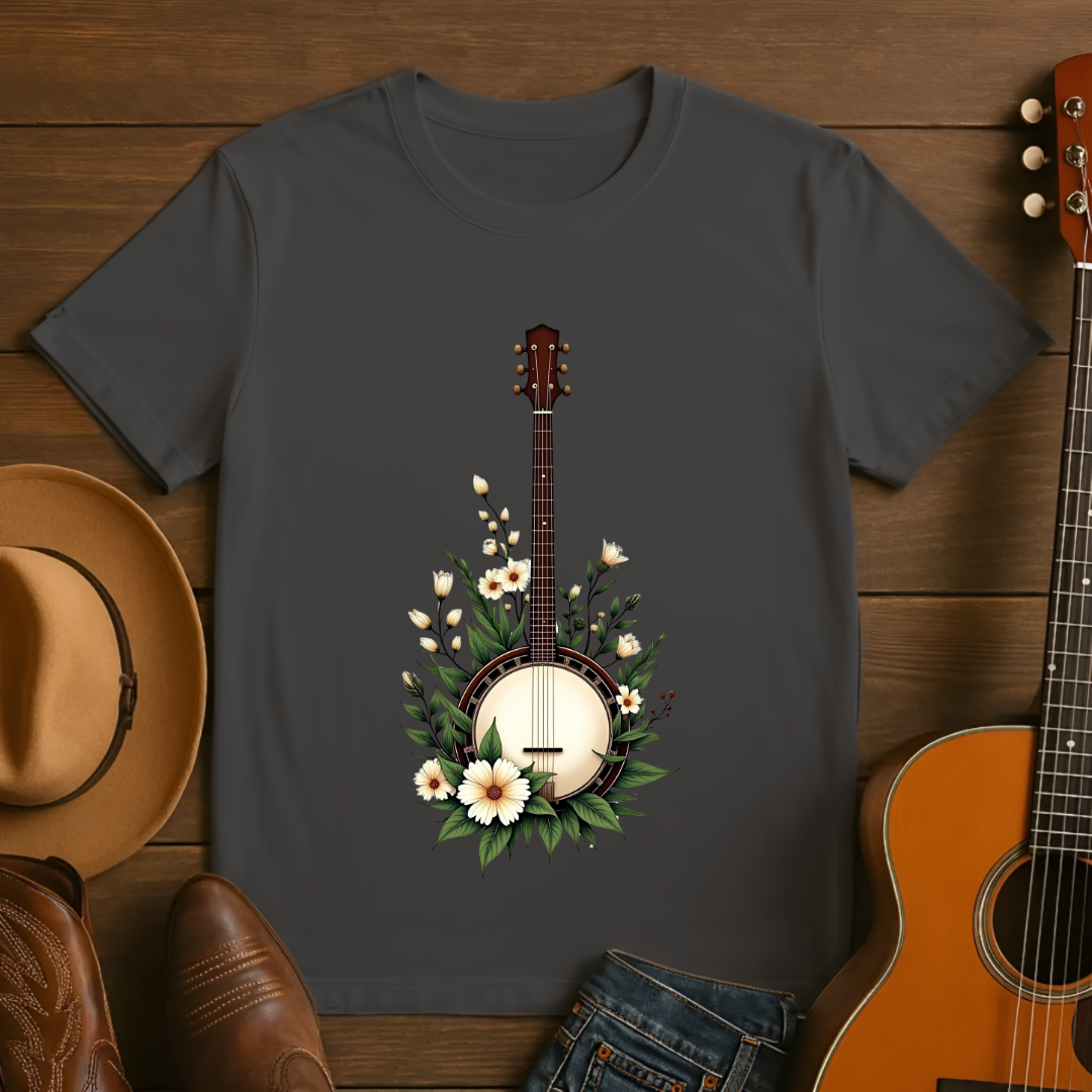 Banjo with Flowers T-Shirt