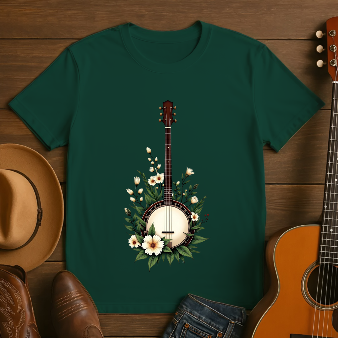 Banjo with Flowers T-Shirt