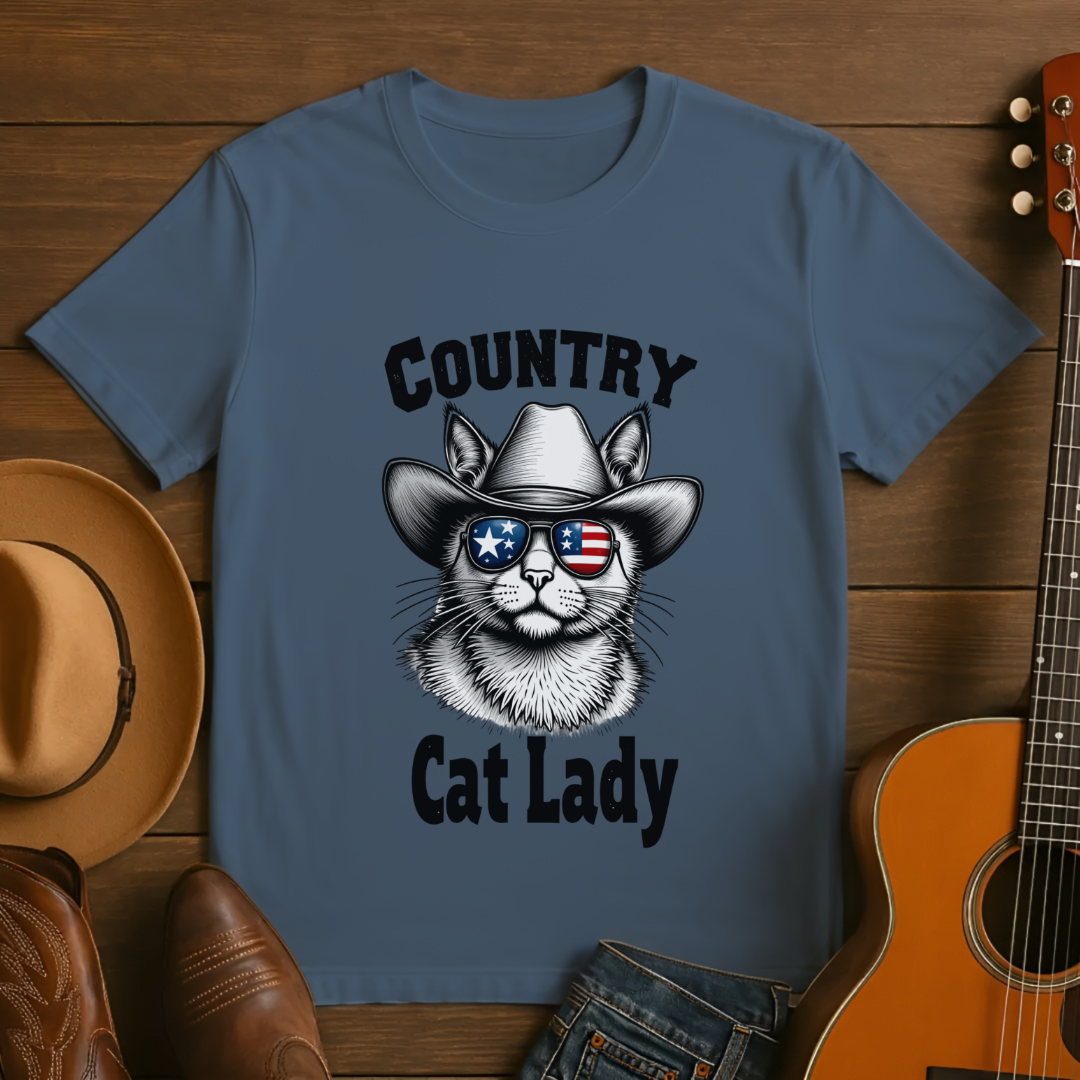 Country Cat Lady T-Shirt