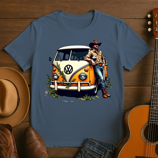 Vintage VW Bus & Cowboy T-Shirt
