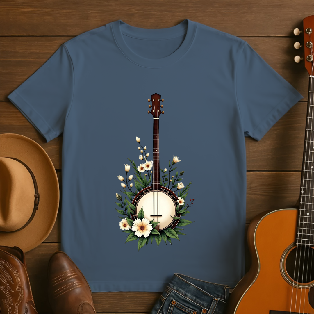 Banjo with Flowers T-Shirt