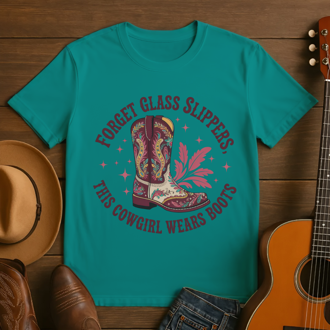 Forget Glass Slippers This Cowgirl Wears Boots T-Shirt