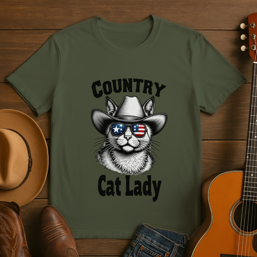 Country Cat Lady T-Shirt