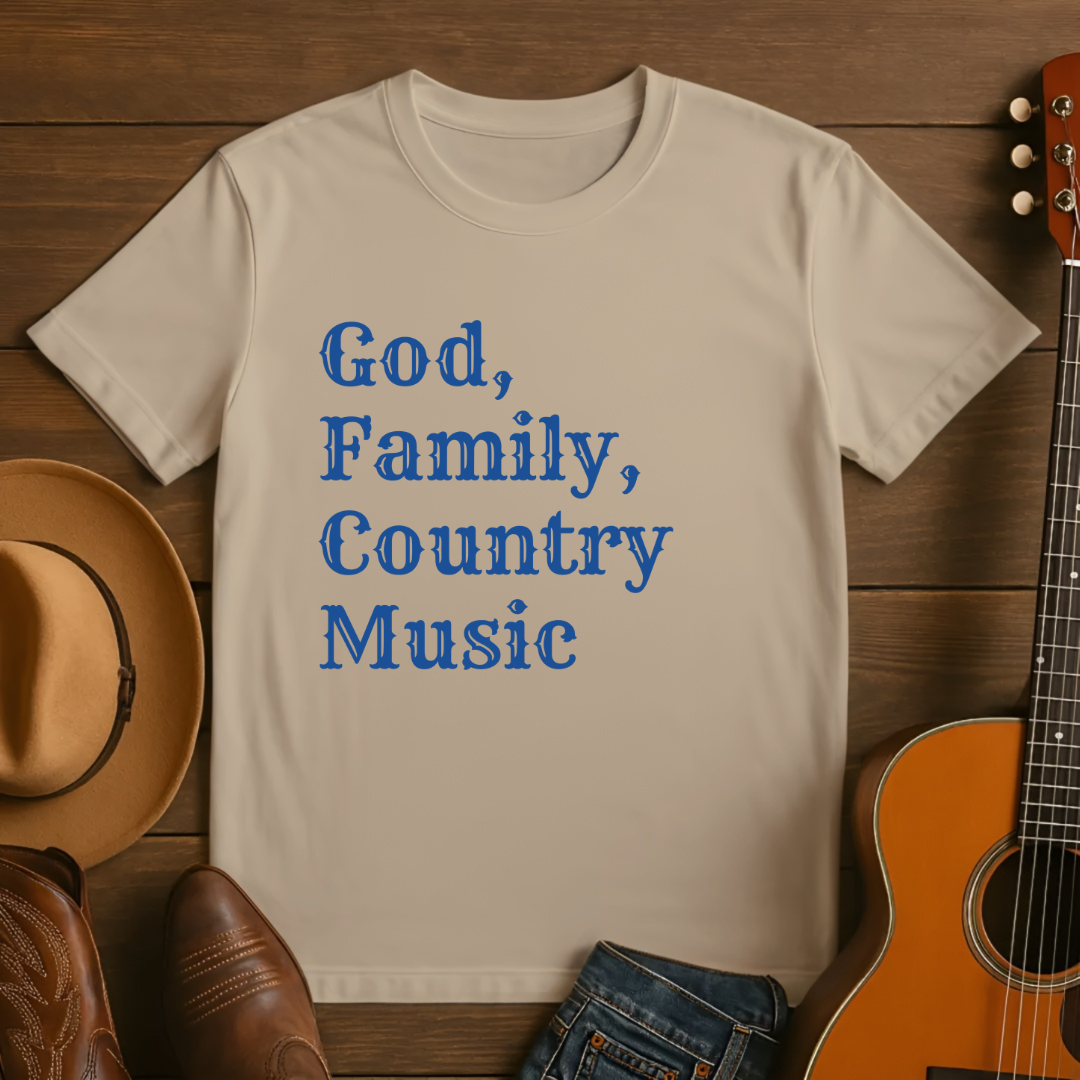 God, Family, Country Music T-Shirt