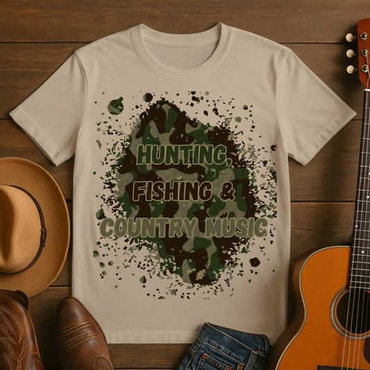 Hunting, Fishing & Country Music T-Shirt