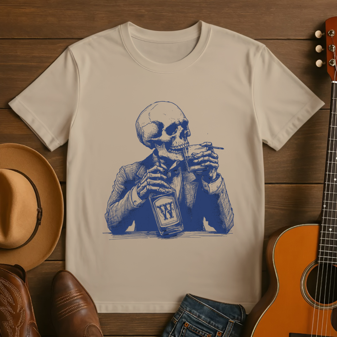 Skelton Drinking a Whiskey