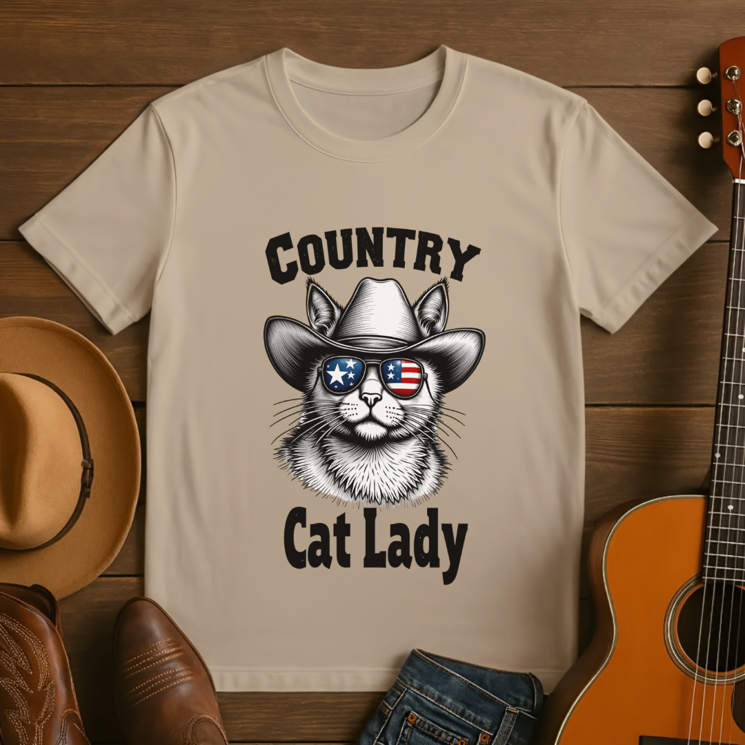 Country Cat Lady T-Shirt