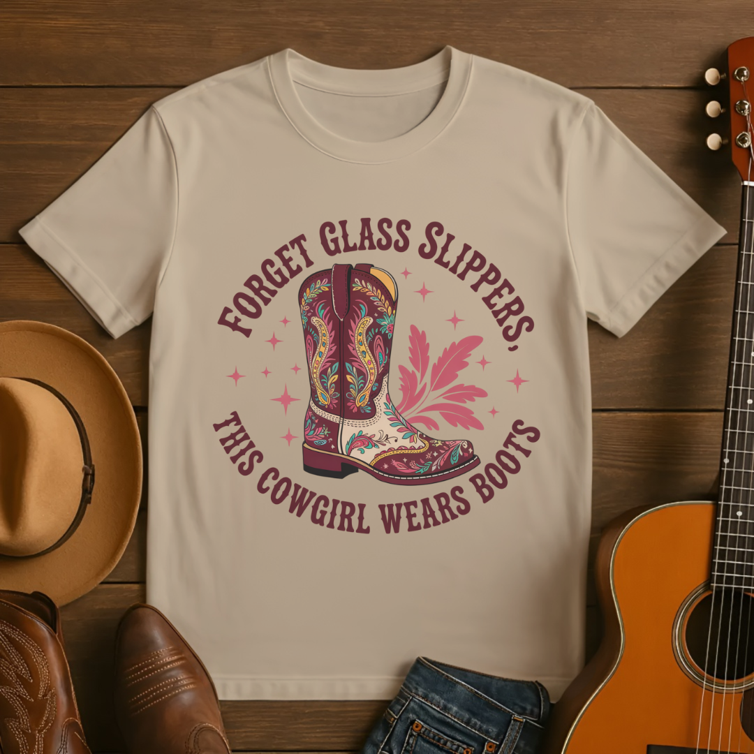 Forget Glass Slippers This Cowgirl Wears Boots T-Shirt