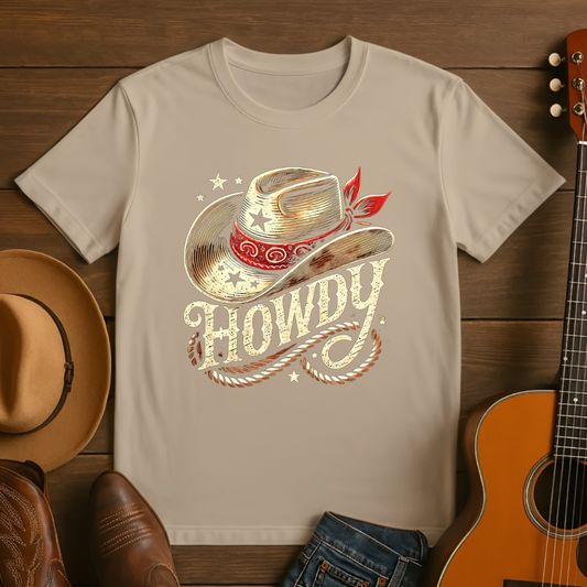 Howdy Cowboy Hat T-Shirt