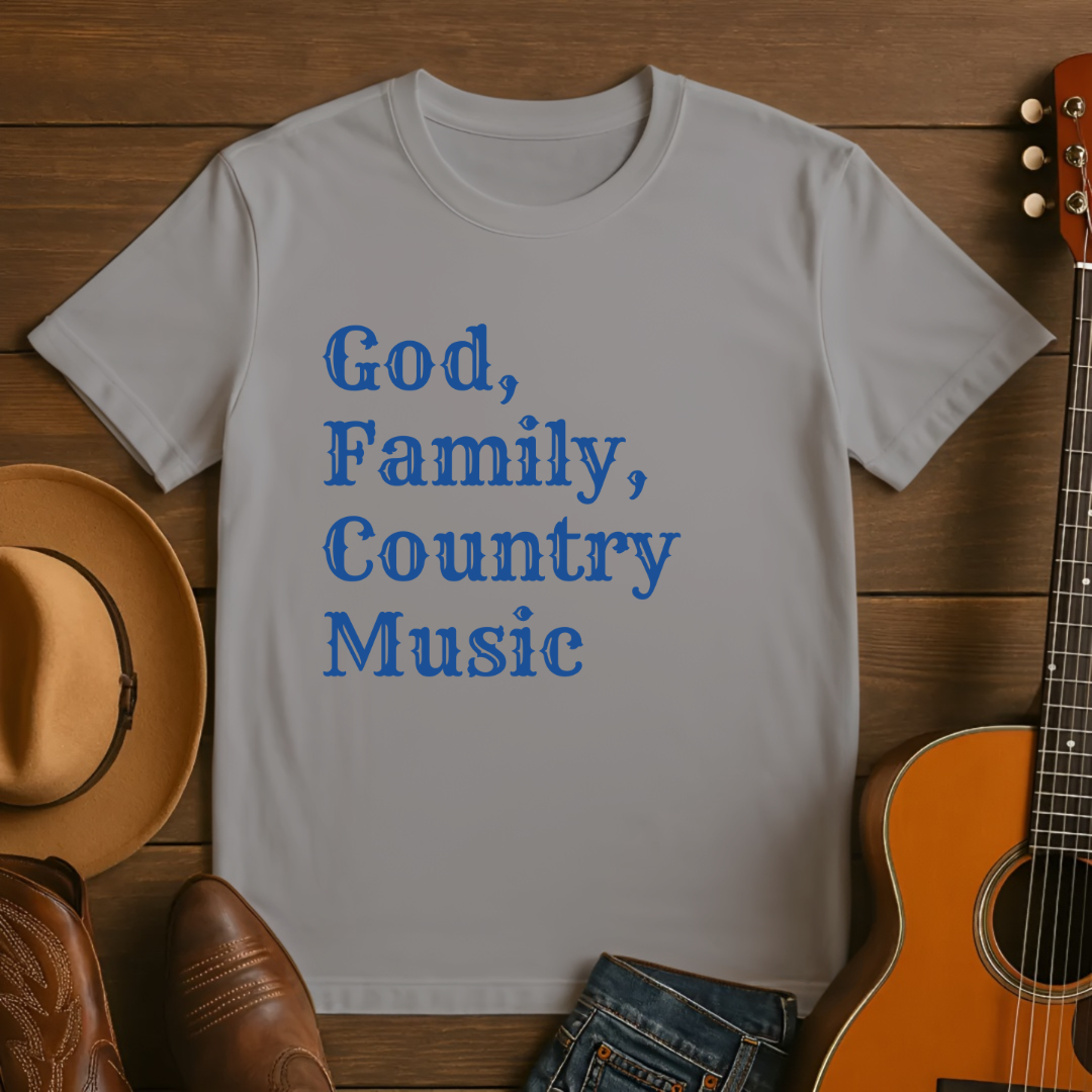 God, Family, Country Music T-Shirt