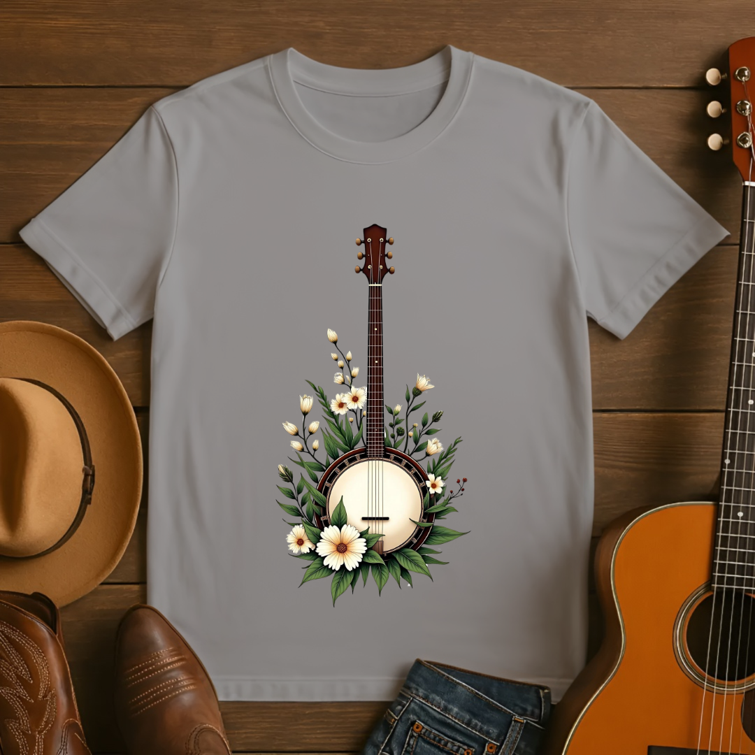 Banjo with Flowers T-Shirt