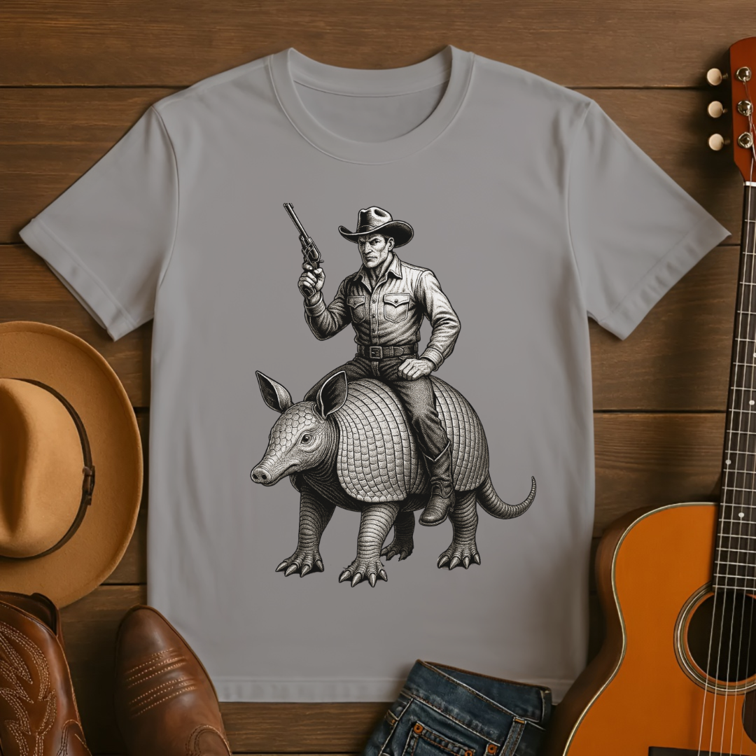 Cowboy Riding an Armadillo T-Shirt