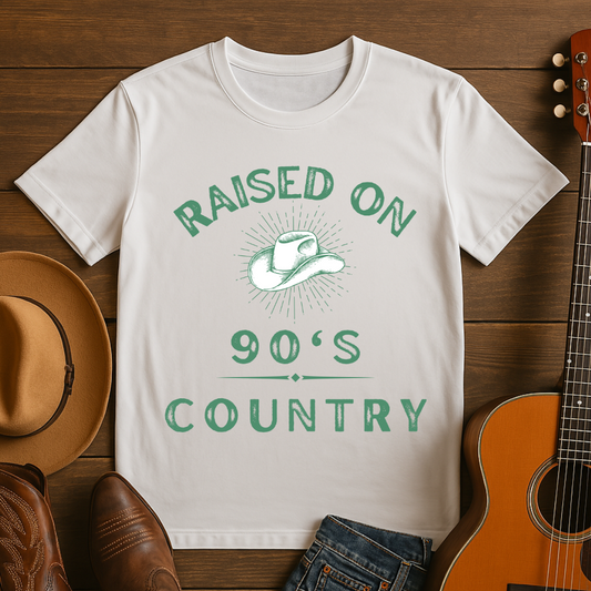 Raised on 90's Country with Cowboy Hat T-Shirt