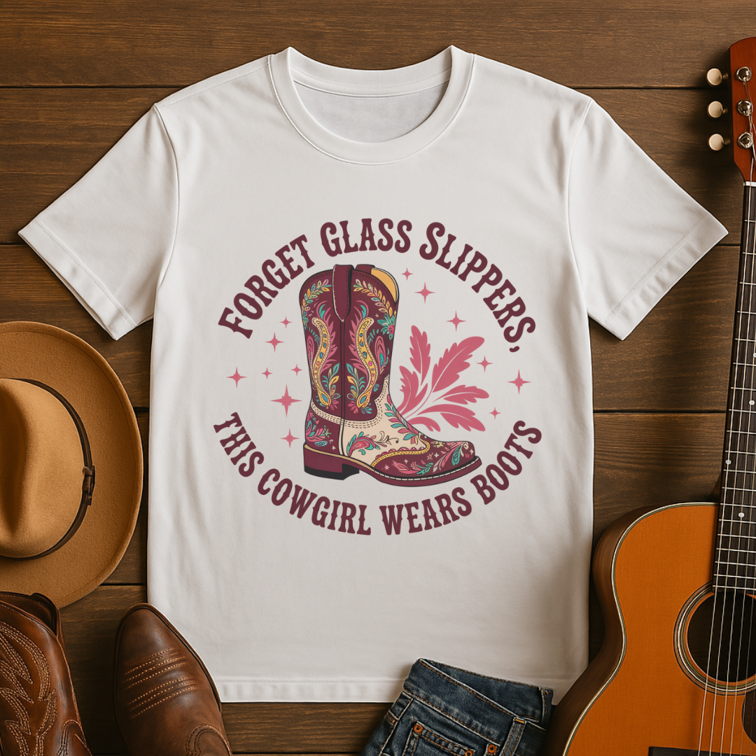 Forget Glass Slippers This Cowgirl Wears Boots T-Shirt