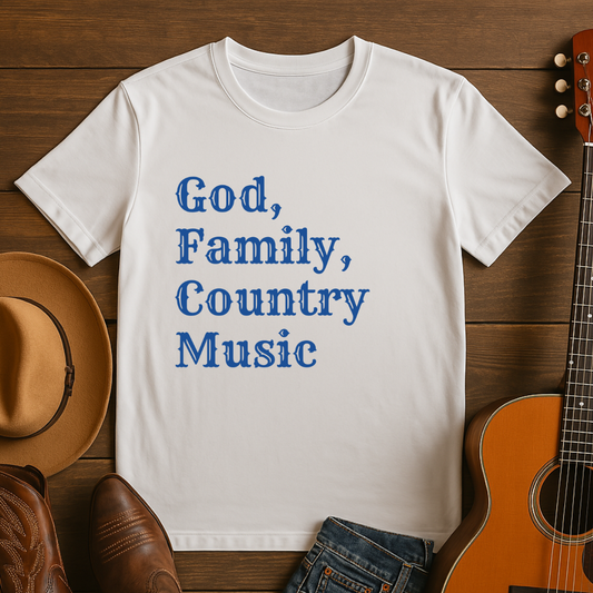 God, Family, Country Music T-Shirt